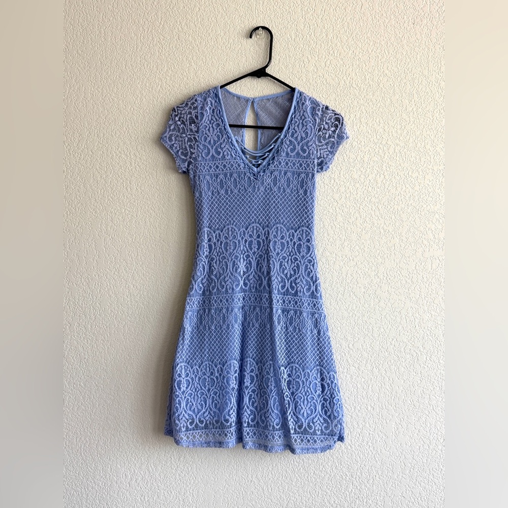 Hollister Lavender Lace Mini Dress